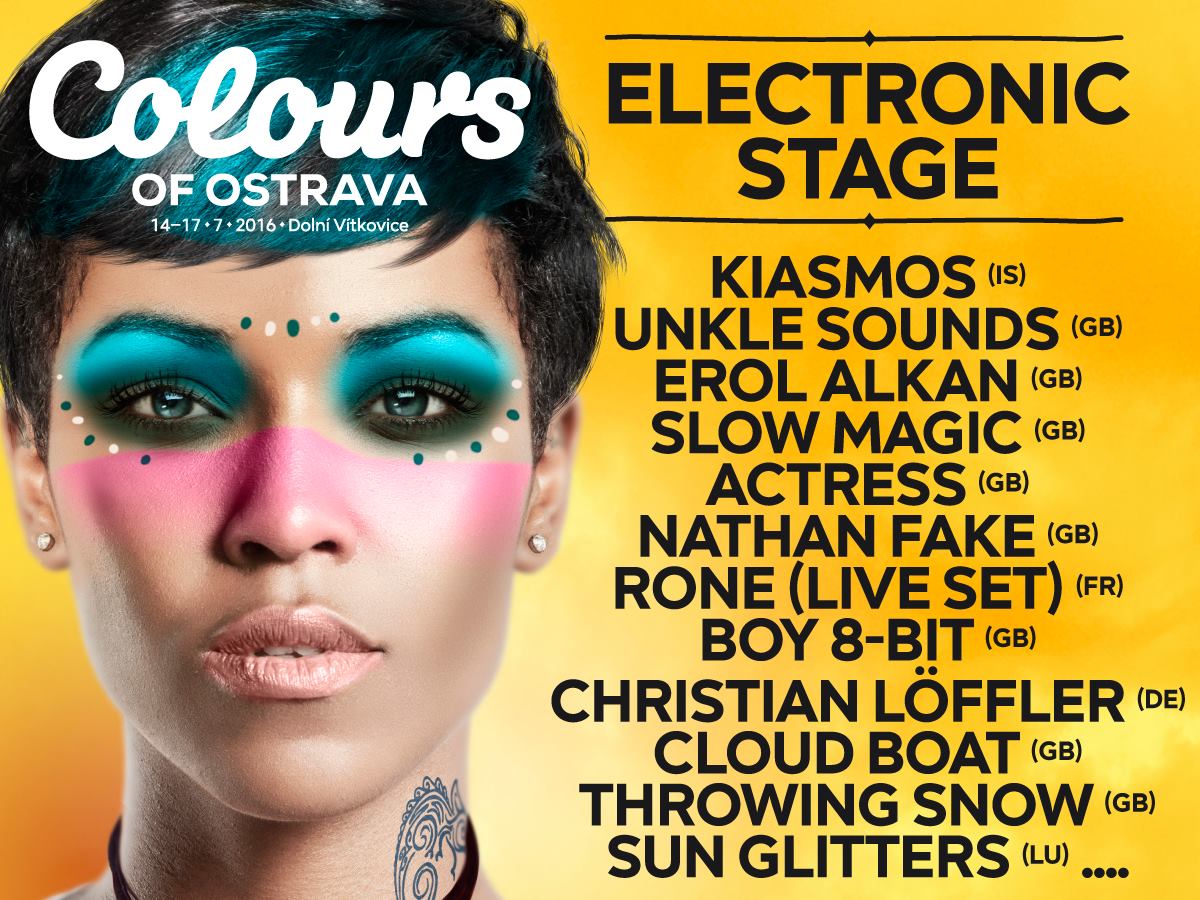 Electronic stage na Colours of Ostrava 2016: Kiasmos z Islandu, UNKLE Sounds, Erol Alkan aj Christian Löffler