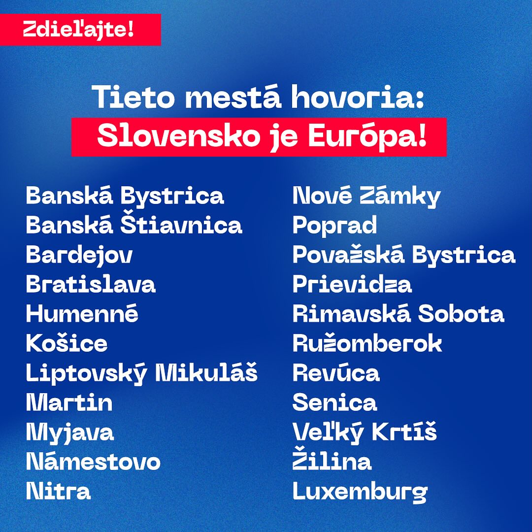 Iniciatíva Mier Ukrajine organizuje ďalšie zhromaždenia Slovensko je Európa, uskutočnia sa vo viac ako 20 mestách