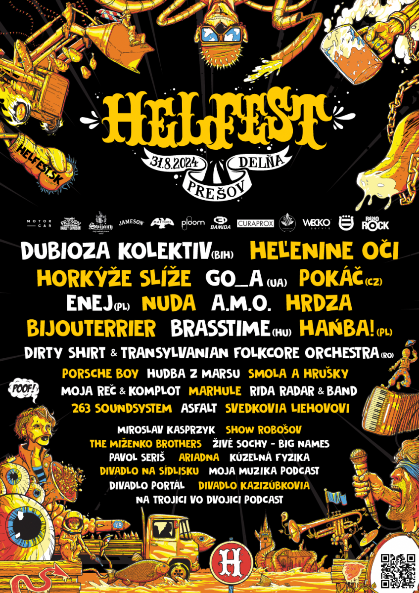 Multižánrový festival HELFEST 2024 zverejnil kompletný Lineup. Oslava 25. narodenín kapely Heľenine Oči bude jedna veľká žúrka!