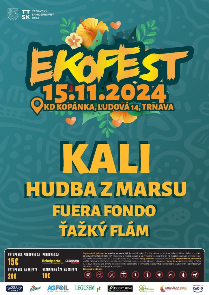 Na Ekofeste 2024 vystúpi Kali, Hudba z Marsu aj Fuera Fondo