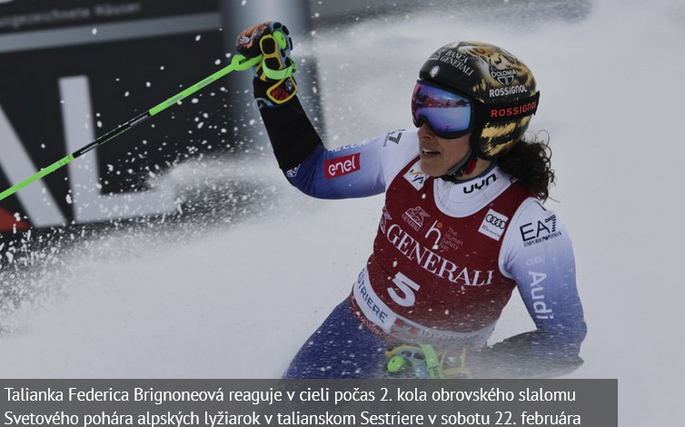 Brignoneová vyhrala aj druhý obrovský slalom v Sestriere