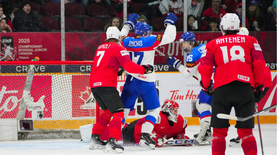 Slovenskí hokejisti zdolali Švajčiarsko 2:1 na MS v hokeji do 20 rokov