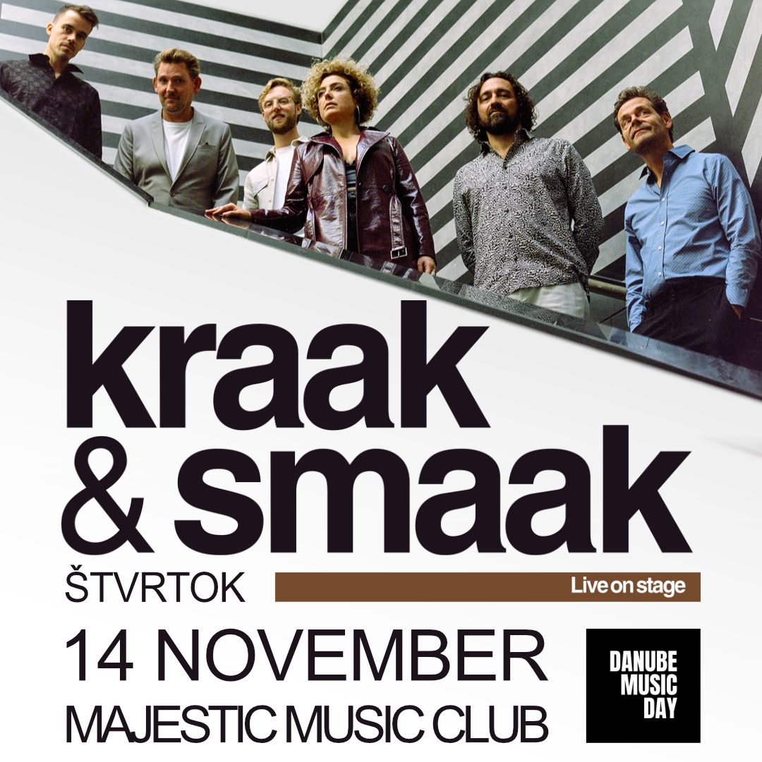 Kraak & Smaak so živou kapelou aj s afterpárty na Danube Music Day v MMC