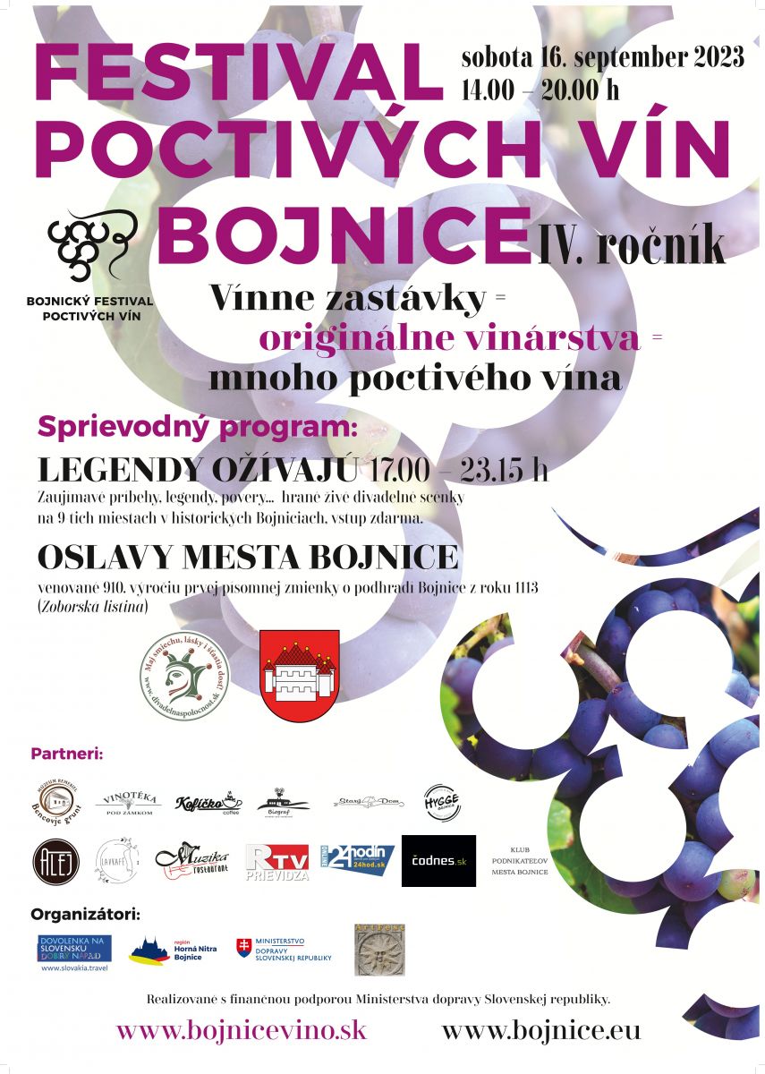 V Bojniciach sa už tento víkend uskutoční štvrtý ročník festivalu poctivých vín (video)