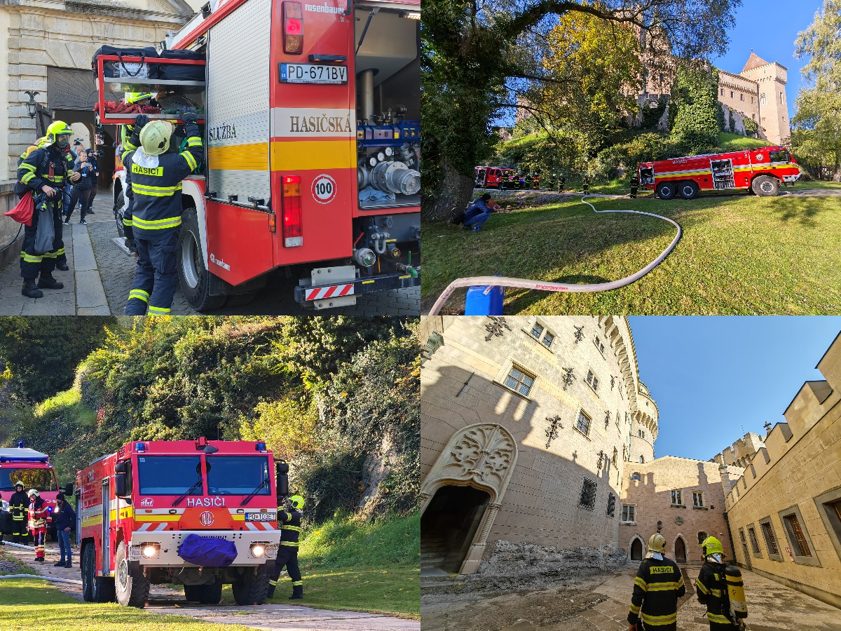 VIDEO: Hasiči si precvičili zásah pri požiari Bojnického zámku