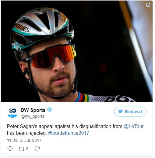 DEFINITÍVA: Peter Sagan končí na Tdf. UCI zamietla odvolanie Bory